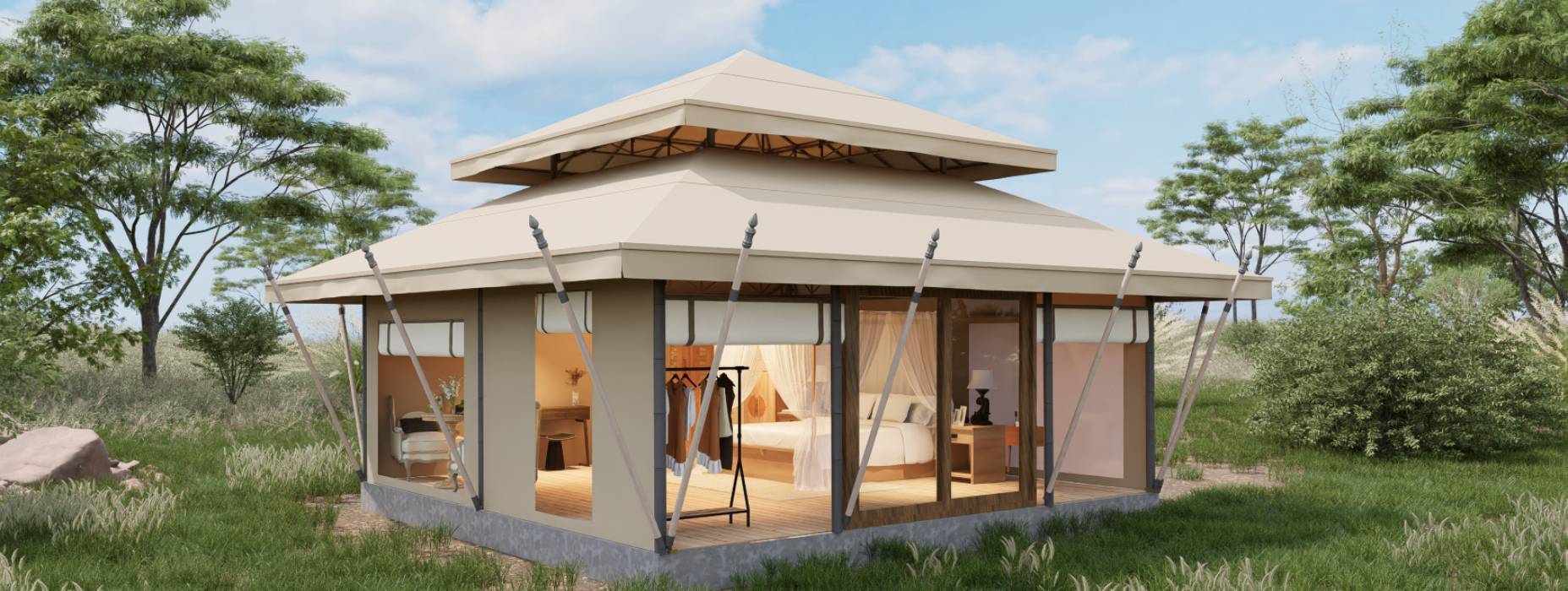 内蒙户外野奢帐篷